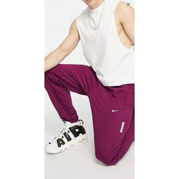 Men's Nike DRI-FIT Standard Issue Men’s Basketball Pants - BURGUNDY Size X-LARGE - Picture 2 of 10